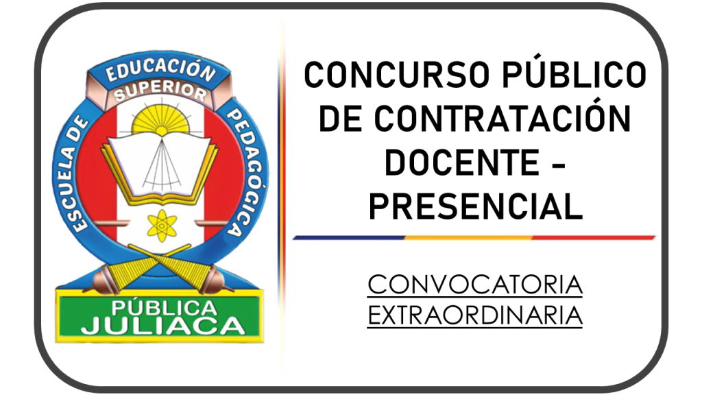 Concurso Público de Contratación Docente – CONVOCATORIA EXTRAORDINARIA