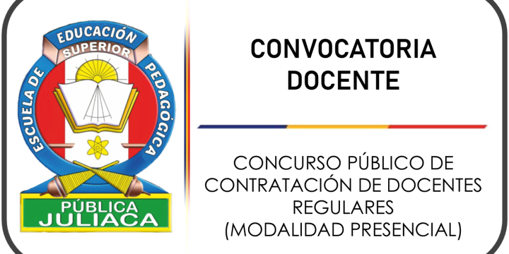 CONVOCATORIA DOCENTE (modalidad presencial)