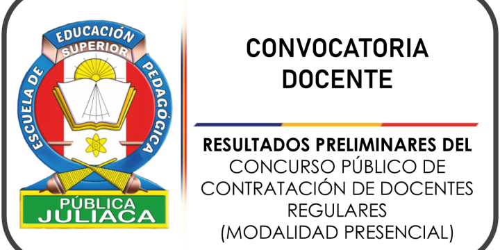 CONVOCATORIA DOCENTE – Resultados preliminares