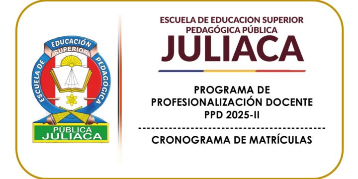 Cronograma de matrículas – Programa de Profesionalización Docente PPD 2025-II